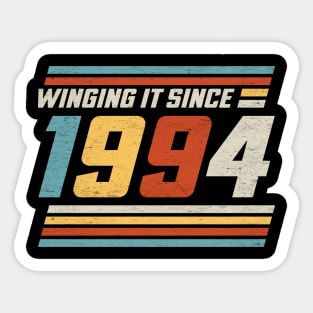 Winging It Since 1994 - Funny 30th Birthday Sticker